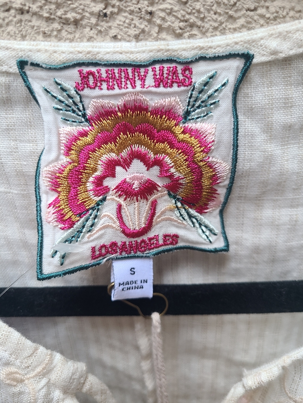 Johnny Was Ruffle Sleeve Field Blouse Calista Small Linen Top NWT - Picture 2 of 5